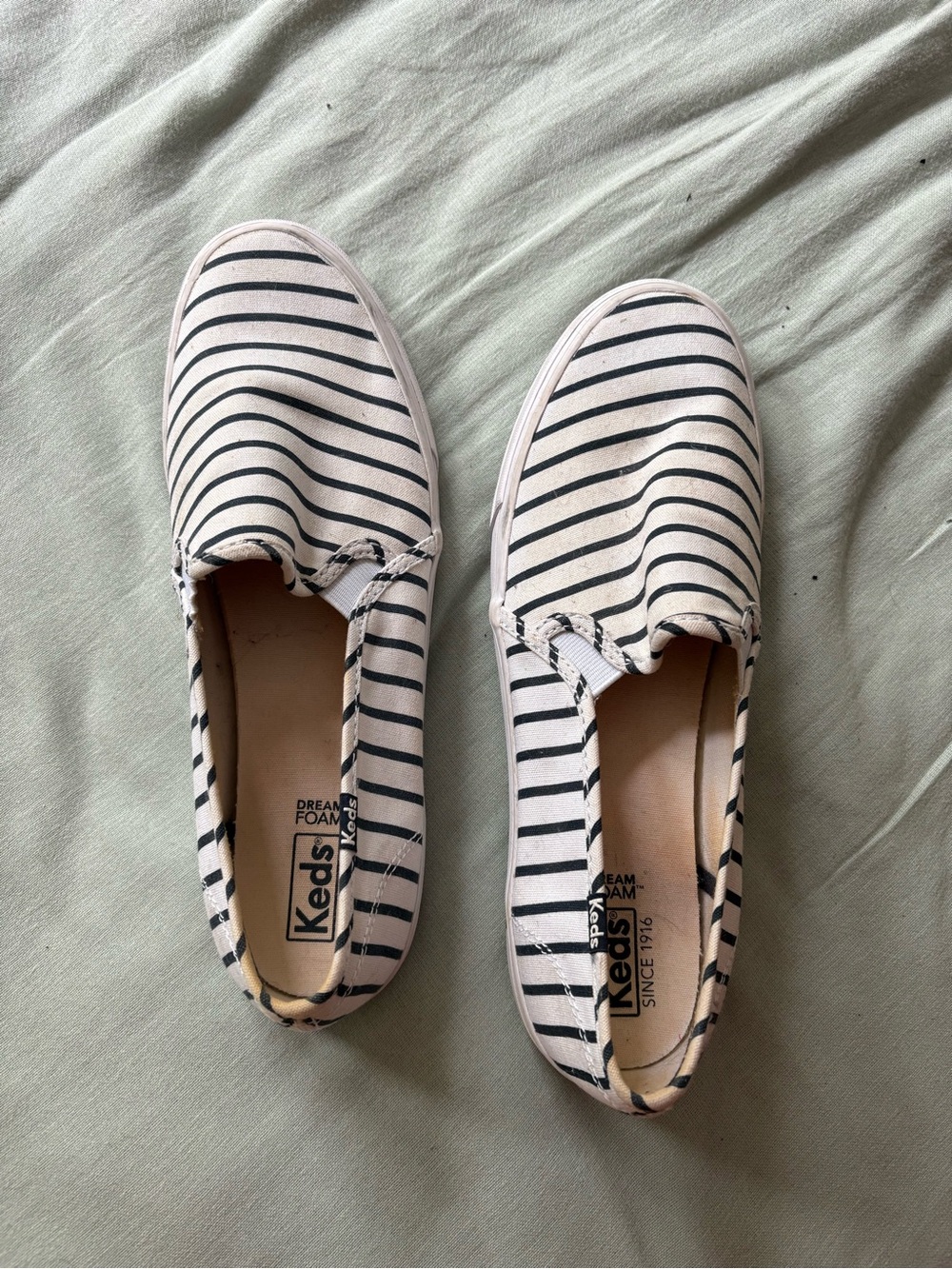 Keds Double Decker Navy Stripe Slip-On Sneakers